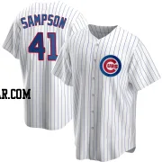 Adrian Sampson Youth Chicago Cubs White Replica Home Jersey