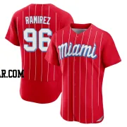 Agustin Ramirez Men's Miami Marlins Red Authentic 2021 City Connect Jersey