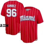 Agustin Ramirez Men's Miami Marlins Red Replica 2021 City Connect Jersey