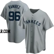 Agustin Ramirez Youth New York Yankees Gray Replica Road Cooperstown Collection Jersey