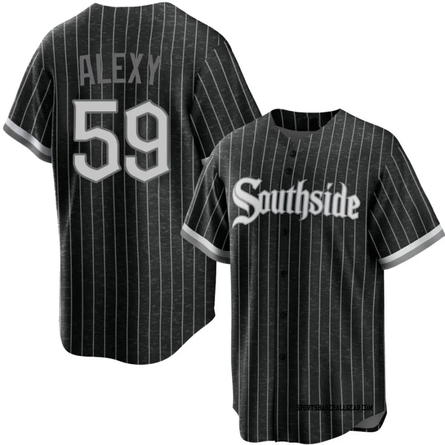 A.J. Alexy Men's Chicago White Sox Black Replica 2021 City Connect Jersey