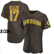 A.J. Ellis Men's San Diego Padres Brown Authentic Road Jersey