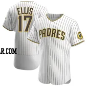 A.J. Ellis Men's San Diego Padres White/Brown Authentic Home Jersey