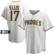 A.J. Ellis Men's San Diego Padres White/Brown Replica Home Jersey