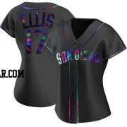 A.J. Ellis Women's San Diego Padres Black Holographic Replica Alternate Jersey