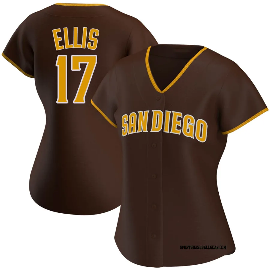 A.J. Ellis Women's San Diego Padres Brown Authentic Road Jersey