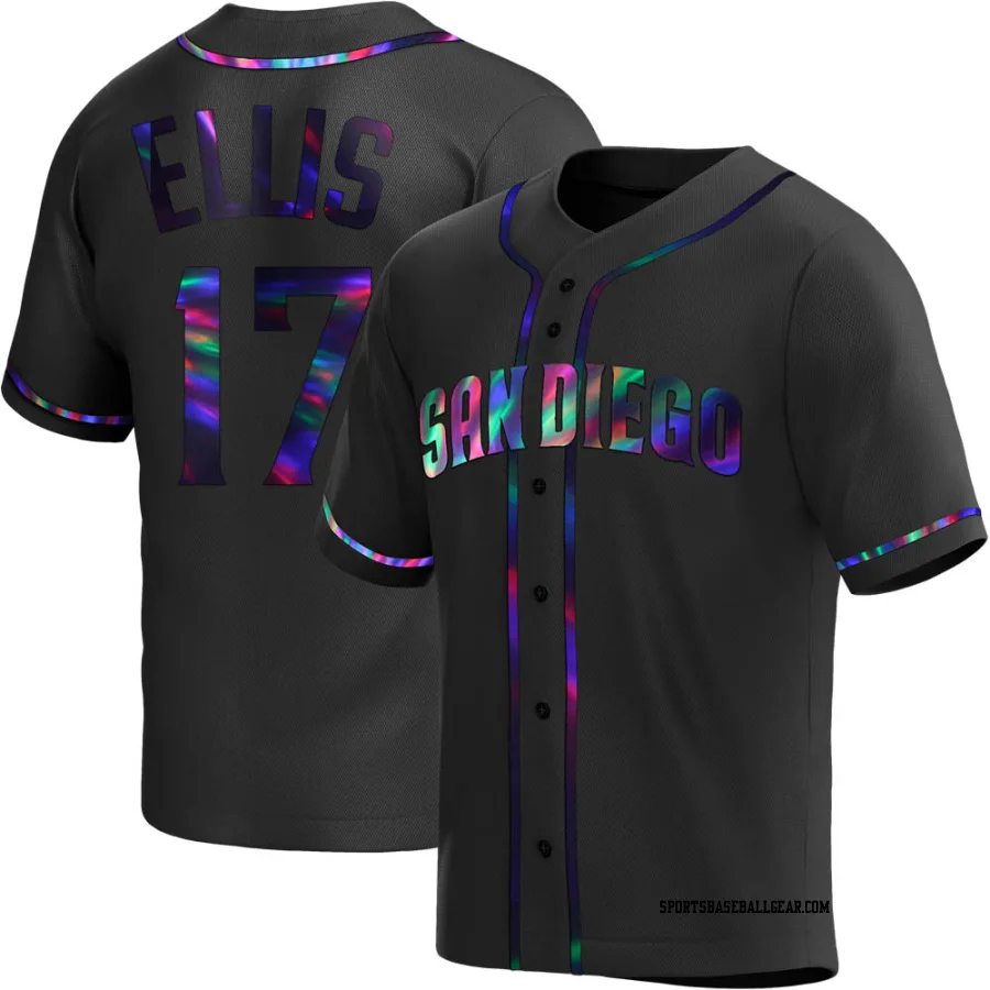 A.J. Ellis Youth San Diego Padres Black Holographic Replica Alternate Jersey