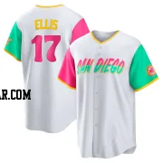 A.J. Ellis Youth San Diego Padres White Replica 2022 City Connect Jersey