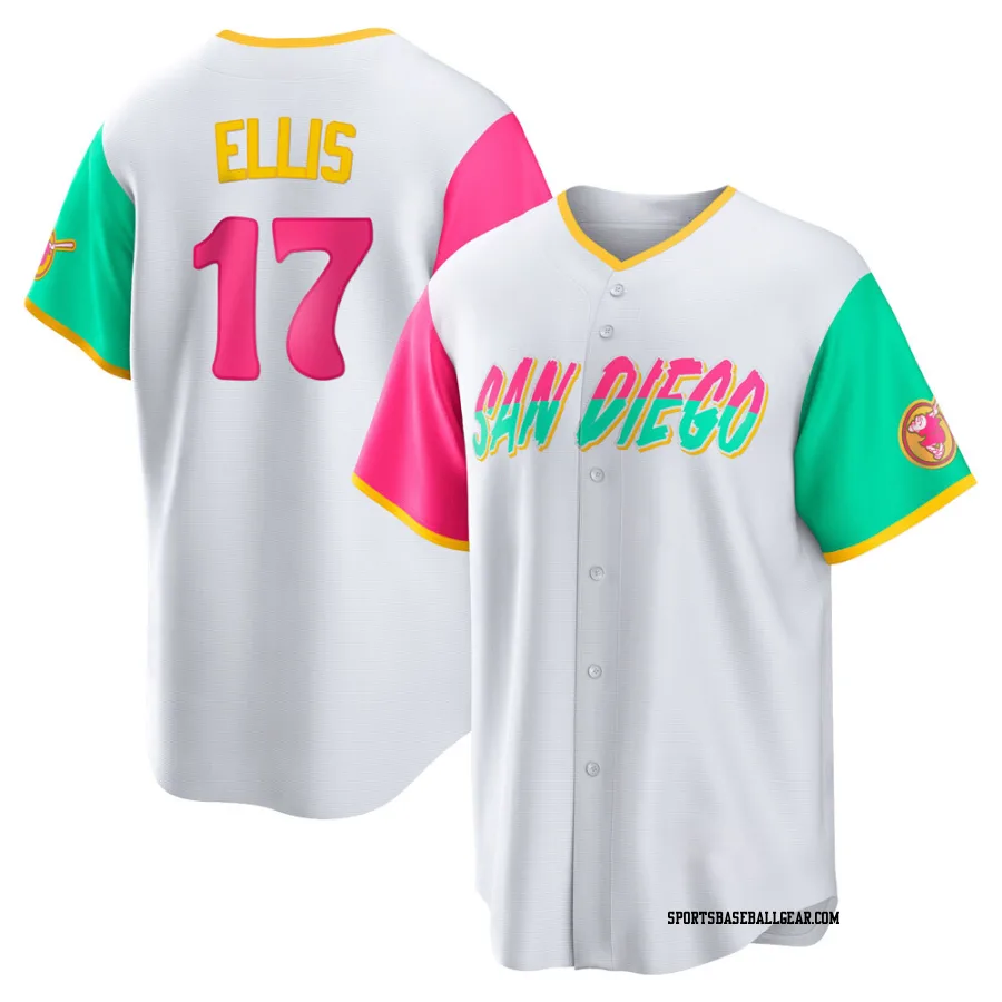 A.J. Ellis Youth San Diego Padres White Replica 2022 City Connect Jersey