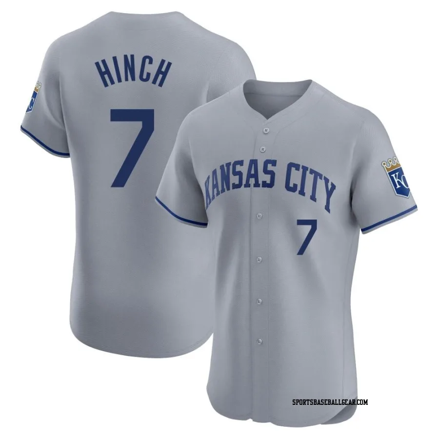 A.j. Hinch Men's Kansas City Royals Gray Elite Road Jersey