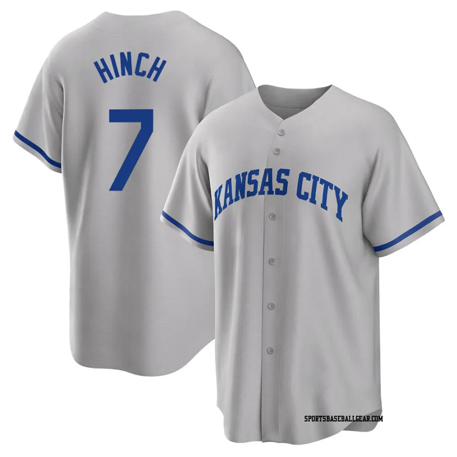 A.j. Hinch Men's Kansas City Royals Gray Replica 2022 Road Jersey