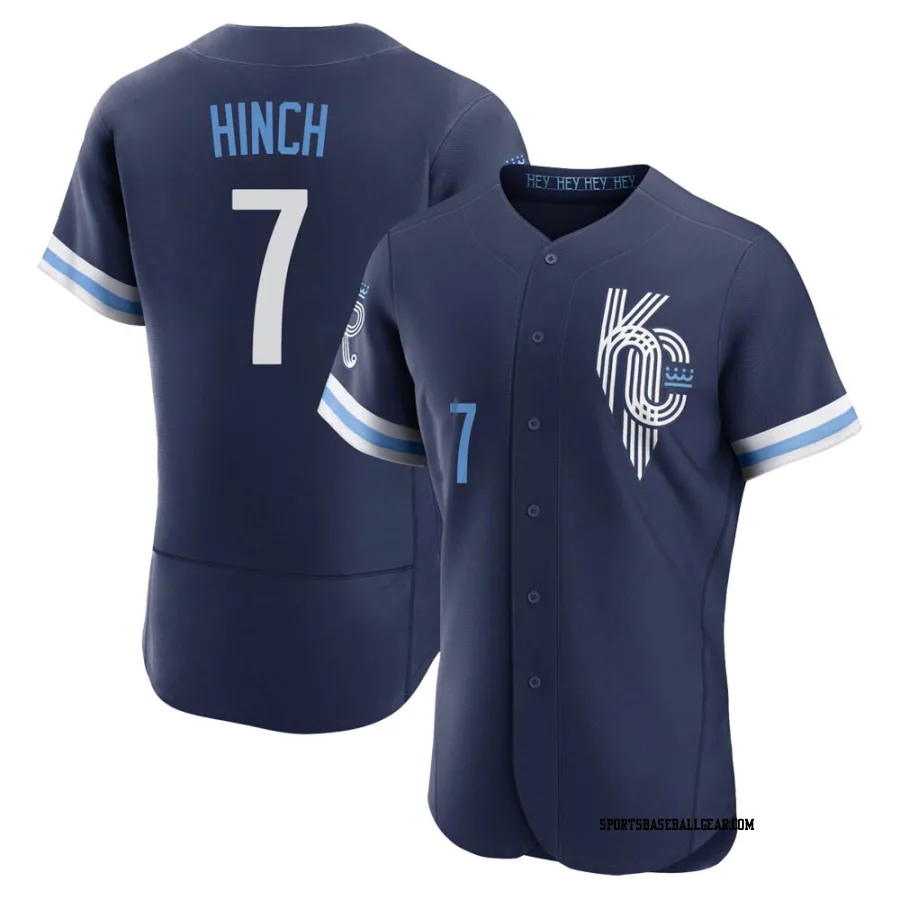 A.j. Hinch Men's Kansas City Royals Navy Authentic 2022 City Connect Jersey