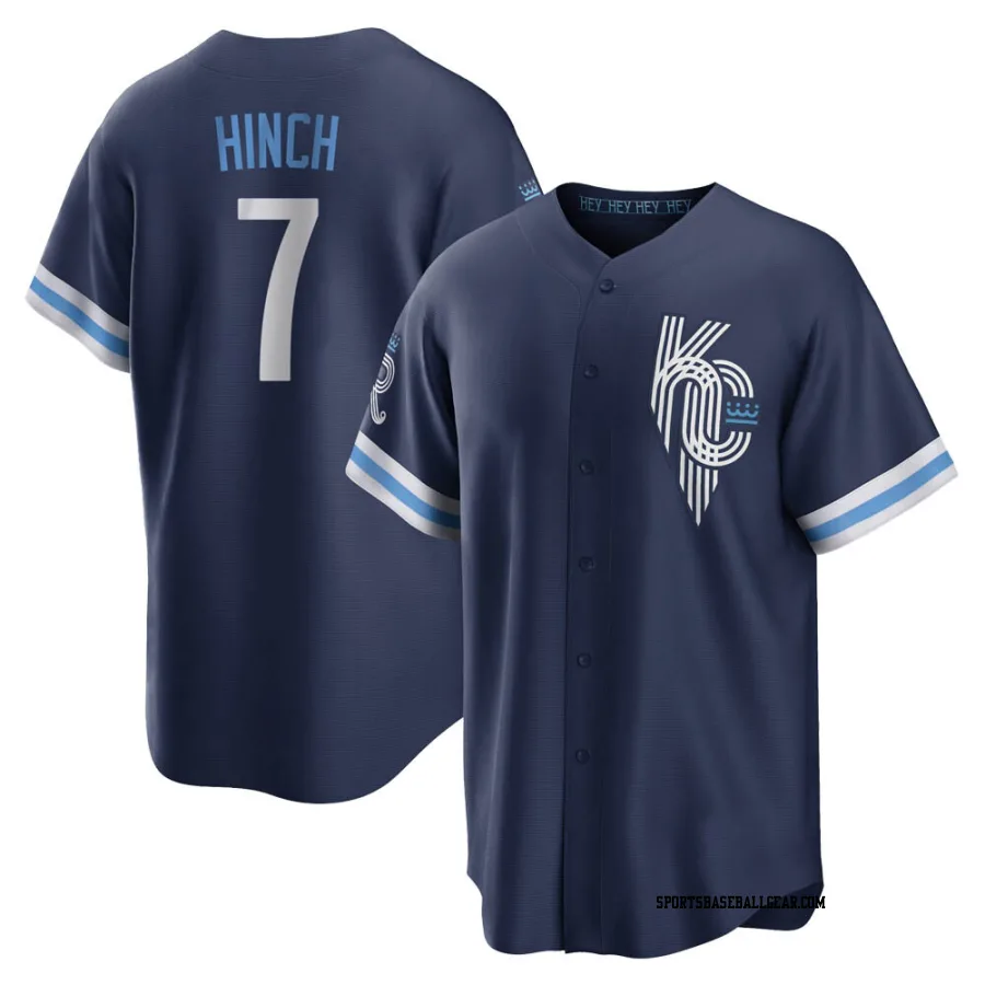 A.j. Hinch Men's Kansas City Royals Navy Replica 2022 City Connect Jersey