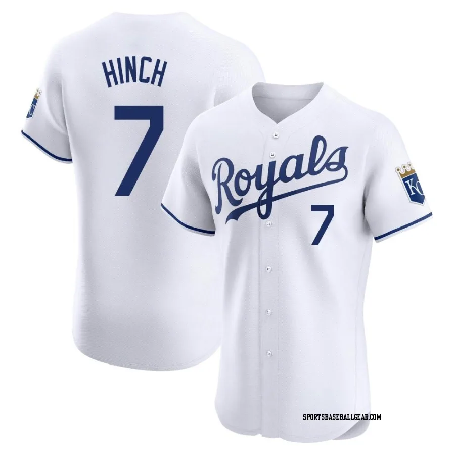 A.j. Hinch Men's Kansas City Royals White Elite Home Jersey