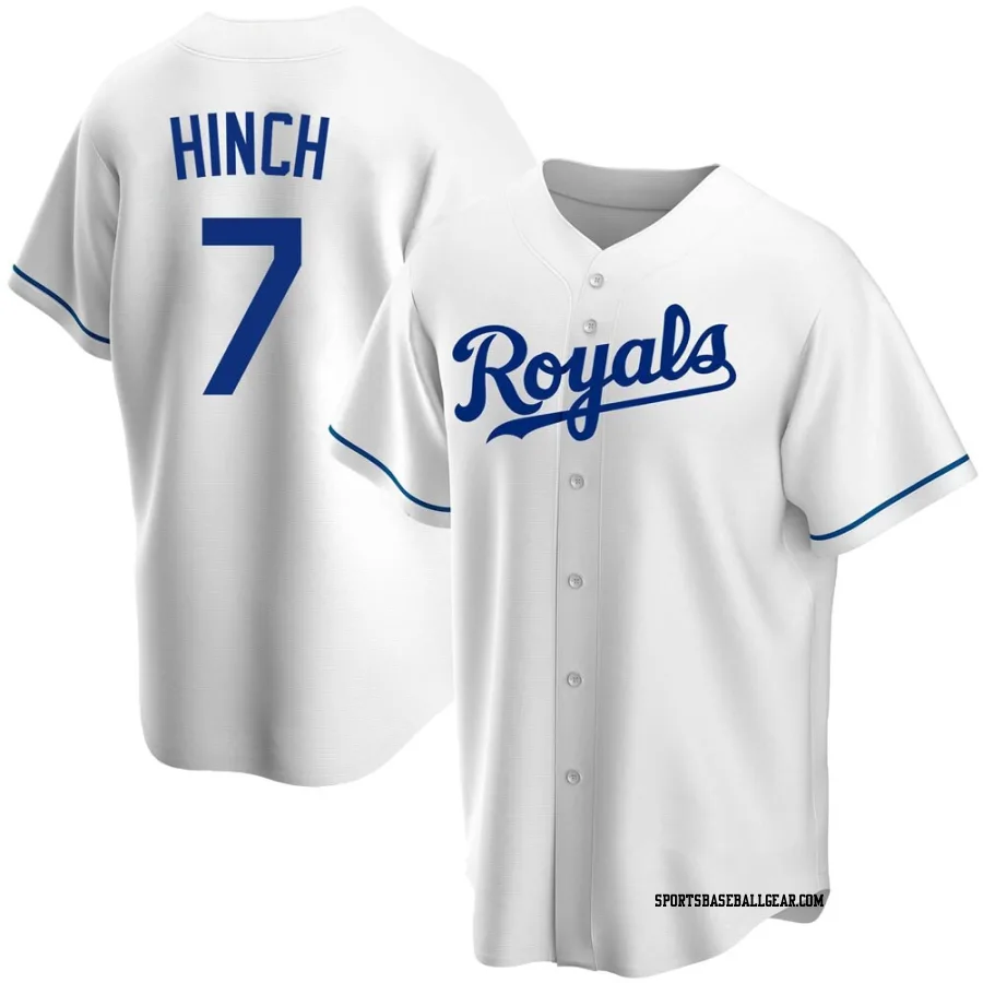 A.j. Hinch Men's Kansas City Royals White Replica Home Jersey