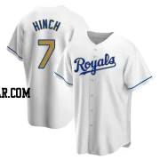 A.j. Hinch Youth Kansas City Royals Gold Replica White Home Jersey