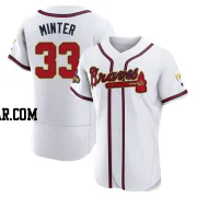 A.J. Minter Men's Atlanta Braves Gold Authentic White 2022 Program Jersey