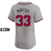 A.J. Minter Men's Atlanta Braves Gray Elite Road Jersey