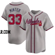 A.J. Minter Men's Atlanta Braves Gray Limited Away Jersey