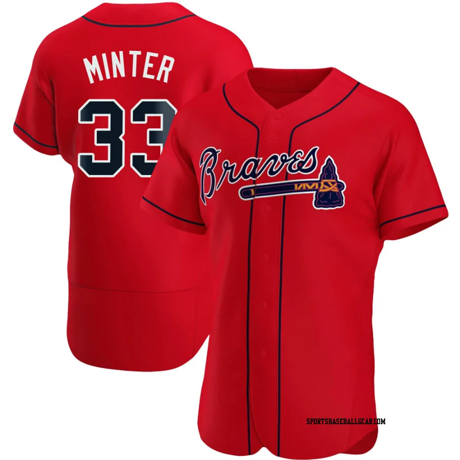 A.J. Minter Men's Atlanta Braves Red Authentic Alternate Jersey