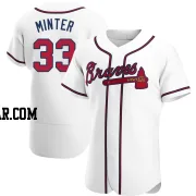 A.J. Minter Men's Atlanta Braves White Authentic Home Jersey