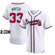 A.J. Minter Men's Atlanta Braves White Elite Home Jersey