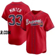 A.J. Minter Youth Atlanta Braves Red Limited Alternate Jersey