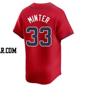 A.J. Minter Youth Atlanta Braves Red Limited Alternate Jersey