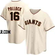 AJ Pollock Men's San Francisco Giants Cream Replica Home Jersey