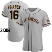 AJ Pollock Men's San Francisco Giants Gray Authentic Road Jersey