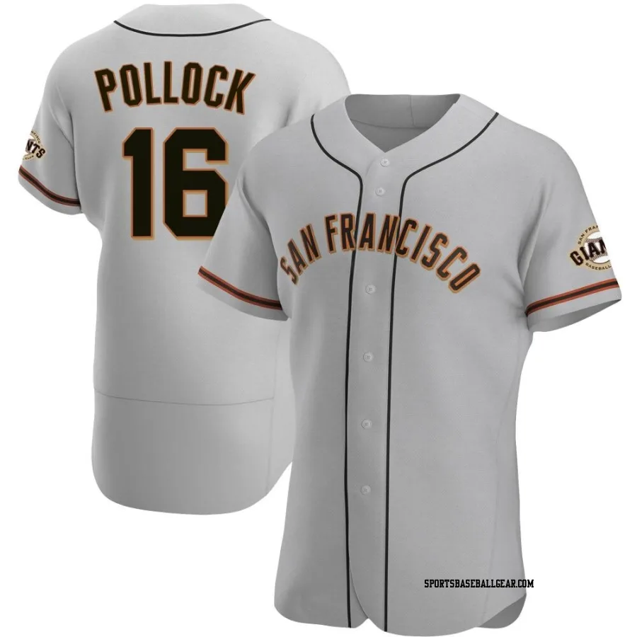 AJ Pollock Men's San Francisco Giants Gray Authentic Road Jersey