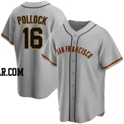 AJ Pollock Men's San Francisco Giants Gray Replica Road Jersey