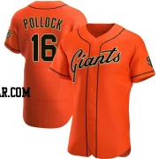 AJ Pollock Men's San Francisco Giants Orange Authentic Alternate Jersey