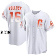 AJ Pollock Men's San Francisco Giants White Replica 2021 City Connect Jersey