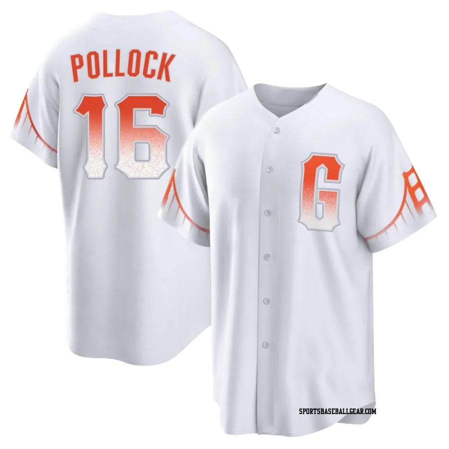 AJ Pollock Men's San Francisco Giants White Replica 2021 City Connect Jersey