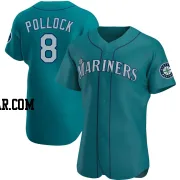 AJ Pollock Men's Seattle Mariners Aqua Authentic Alternate Jersey