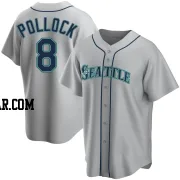 AJ Pollock Men's Seattle Mariners Gray Replica Road Jersey