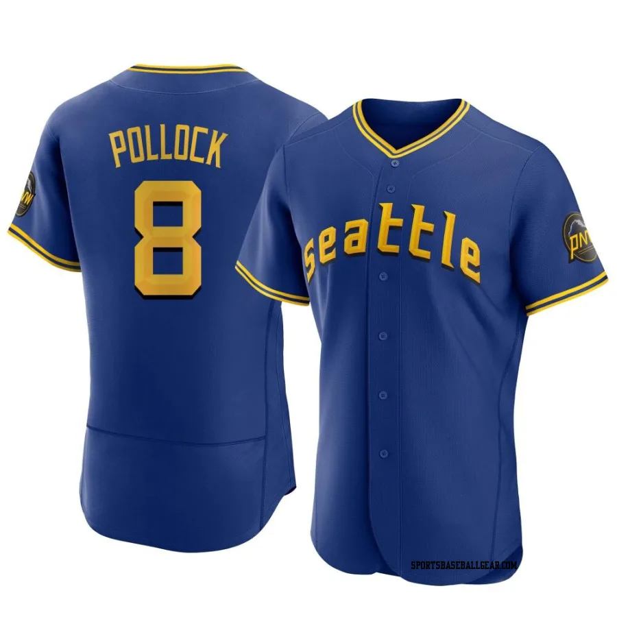 AJ Pollock Men's Seattle Mariners Royal Authentic 2023 City Connect Jersey