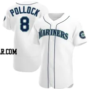 AJ Pollock Men's Seattle Mariners White Authentic Home Jersey