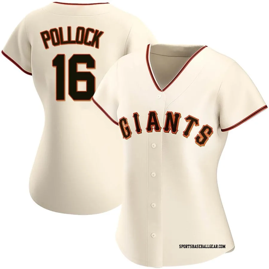 AJ Pollock Women's San Francisco Giants Cream Authentic Home Jersey