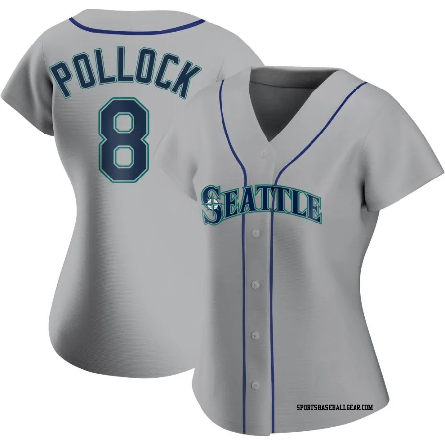 AJ Pollock Women's Seattle Mariners Gray Replica Road Jersey