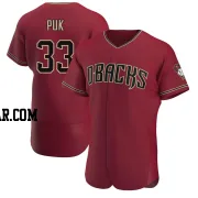 A.J. Puk Men's Arizona Diamondbacks Authentic Crimson Alternate Jersey