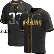 A.J. Puk Men's Arizona Diamondbacks Black Golden Replica Alternate 2023 World Series Jersey