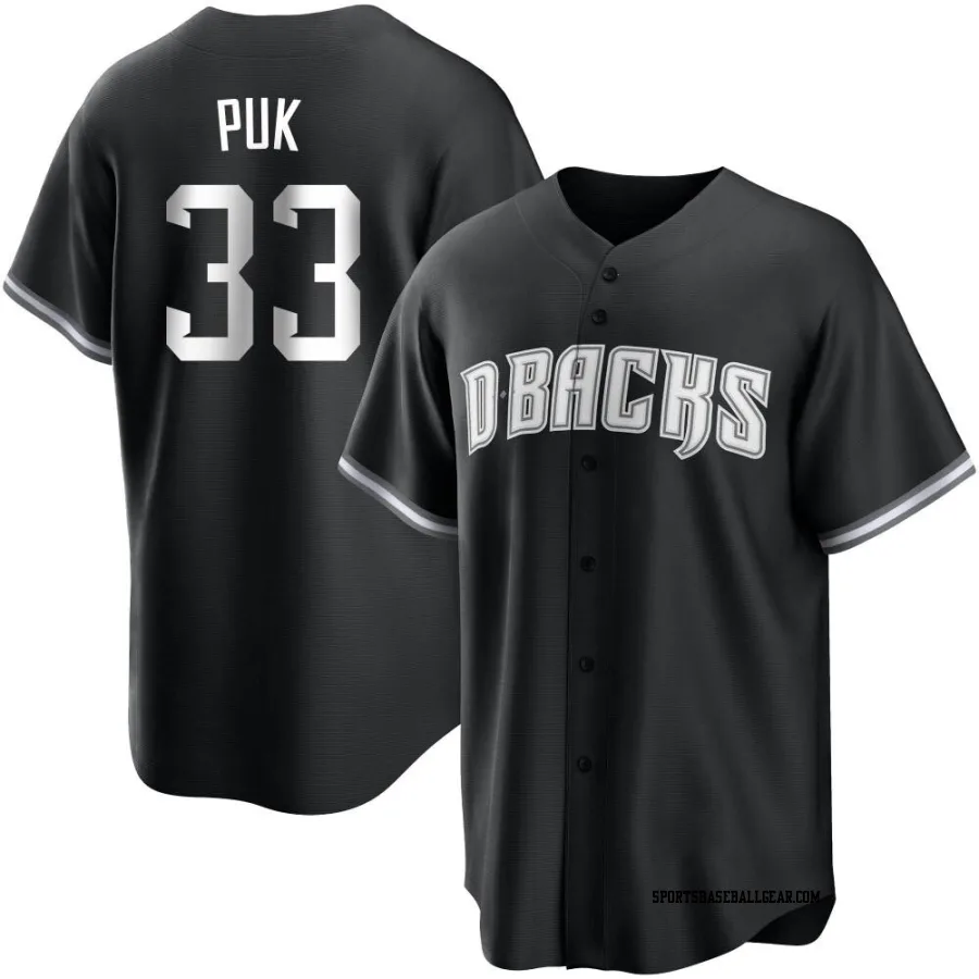 A.J. Puk Men's Arizona Diamondbacks Black/White Replica Jersey