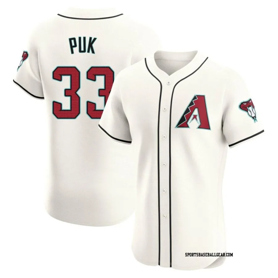 A.J. Puk Men's Arizona Diamondbacks Cream Elite Home Jersey