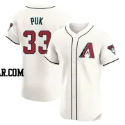 A.J. Puk Men's Arizona Diamondbacks Cream Elite Home Patch Jersey