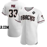 A.J. Puk Men's Arizona Diamondbacks White Authentic Crimson Home 2023 World Series Jersey