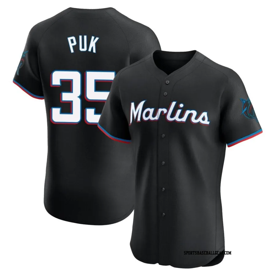 A.J. Puk Men's Miami Marlins Black Elite Alternate Vapor Premier Jersey