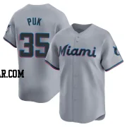 A.J. Puk Men's Miami Marlins Gray Limited Road Jersey