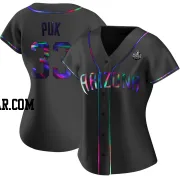 A.J. Puk Women's Arizona Diamondbacks Black Holographic Authentic Alternate 2023 World Series Jersey